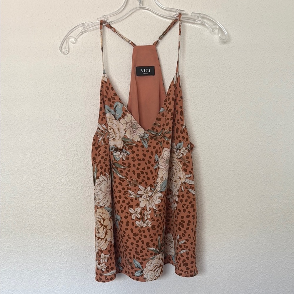 Vici Brown Asymmetrical Camisole Top